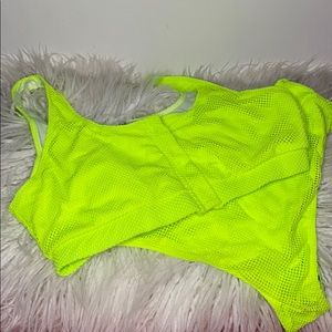 Lime green 2 piece swimsuit
